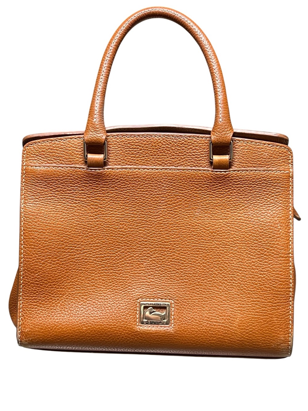 Dooney & Bourke Blair tan pebbled leather classic satchel